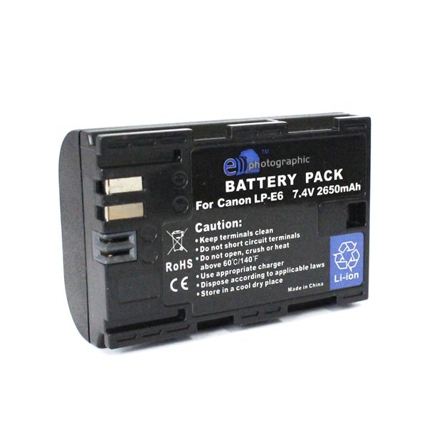 E-Photographic 2650 mAh Lithium Battery for Canon LP-E6