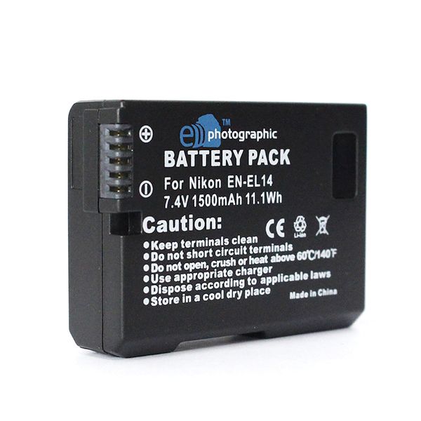 E-Photographic 1500 mAh Lithium Battery for Nikon Compatible - EN-EL14