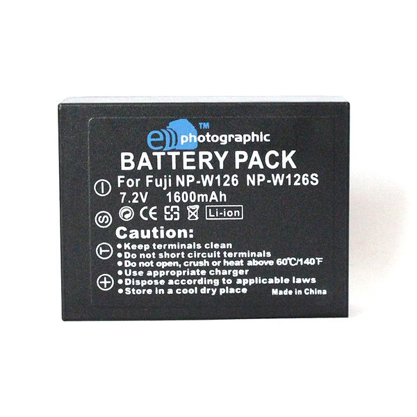 E-Photographic 1100mAh Lithium Battery for FujiFilm NP-W126/S - EPHNPW126S