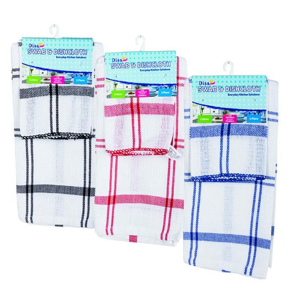 Bulk Pack x 5 Dish Cloth 65gms &amp; Swab 18gms 2 piece set
