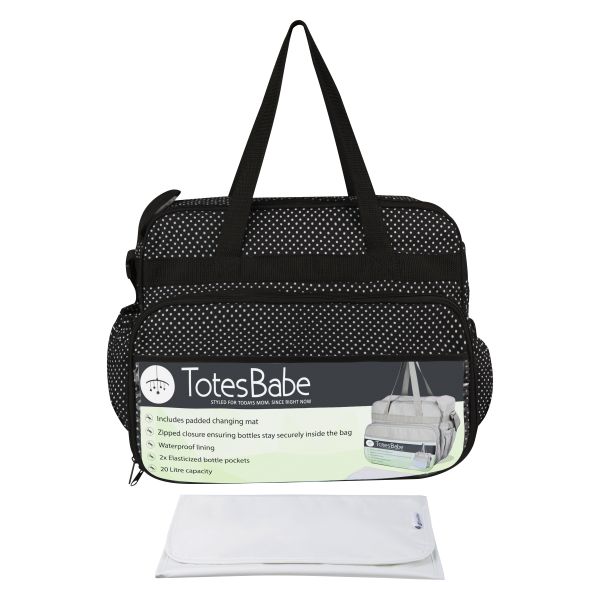 Totes Babe Vivir Diaper Bag - 20L - Black