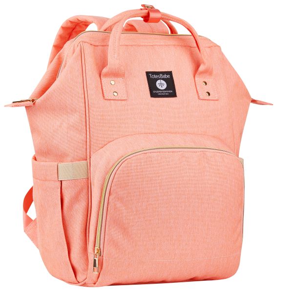 Totes Babe Alma 18L Diaper Backpack - Peach|Stylish, Spacious &amp; Practical