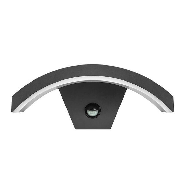 integral curve outdoor wall light with pir sensor