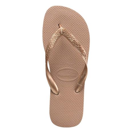 Ladies gold havaianas flip 2024 flops