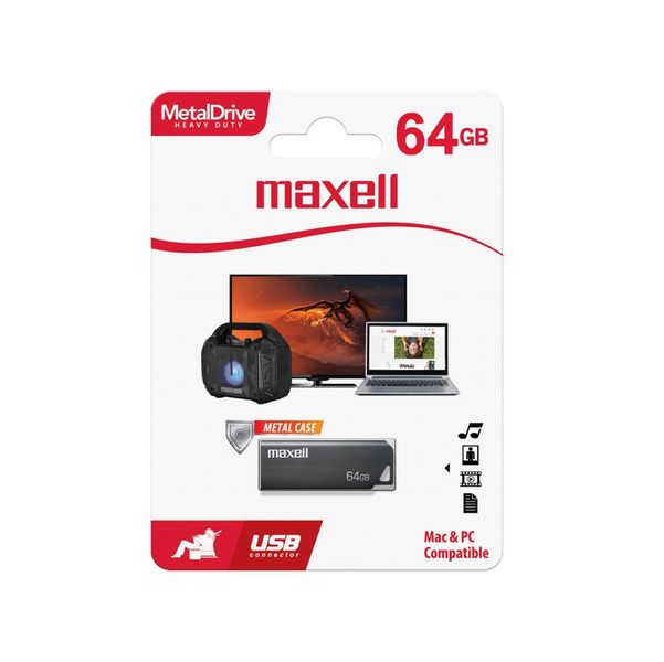Maxell 64GB USB Metal Flash Drive