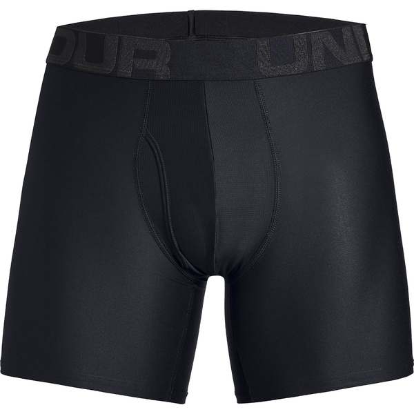 Under Armour Men's Tech 6in 2 Pack Training Boxerjocks Black