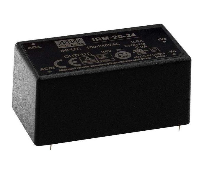 Mean Well, AC/DC PCB Mount Power Supply (PSU), ITE, 1 Output, IRM-20-12