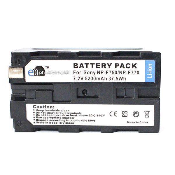 E-Photographic 5200 mAh Lithium Battery for Sony NP-F750 - EPHNPF750