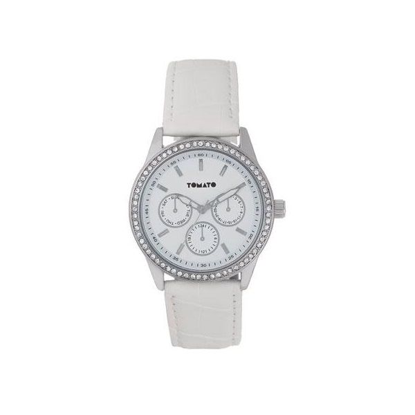 TOMATO White Multifunctional Ladies Wristwatch