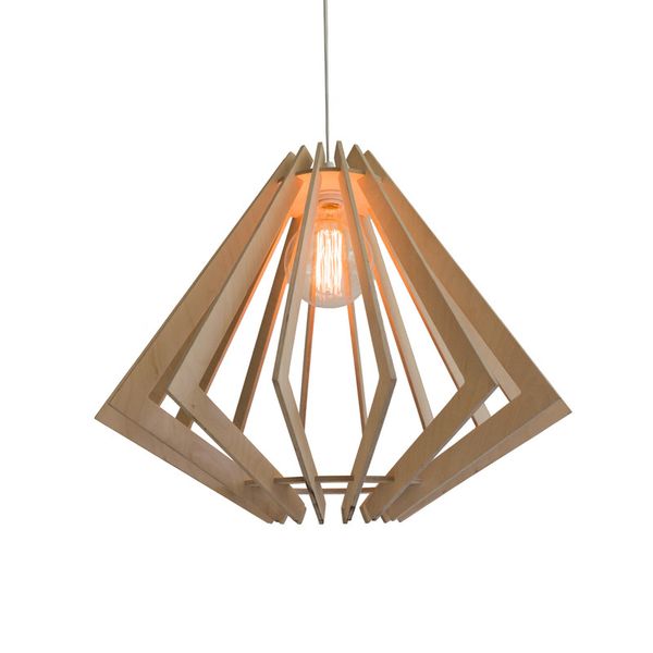 Taillifer-Diamond 50-Pendant light- Birch Plywood-Pure