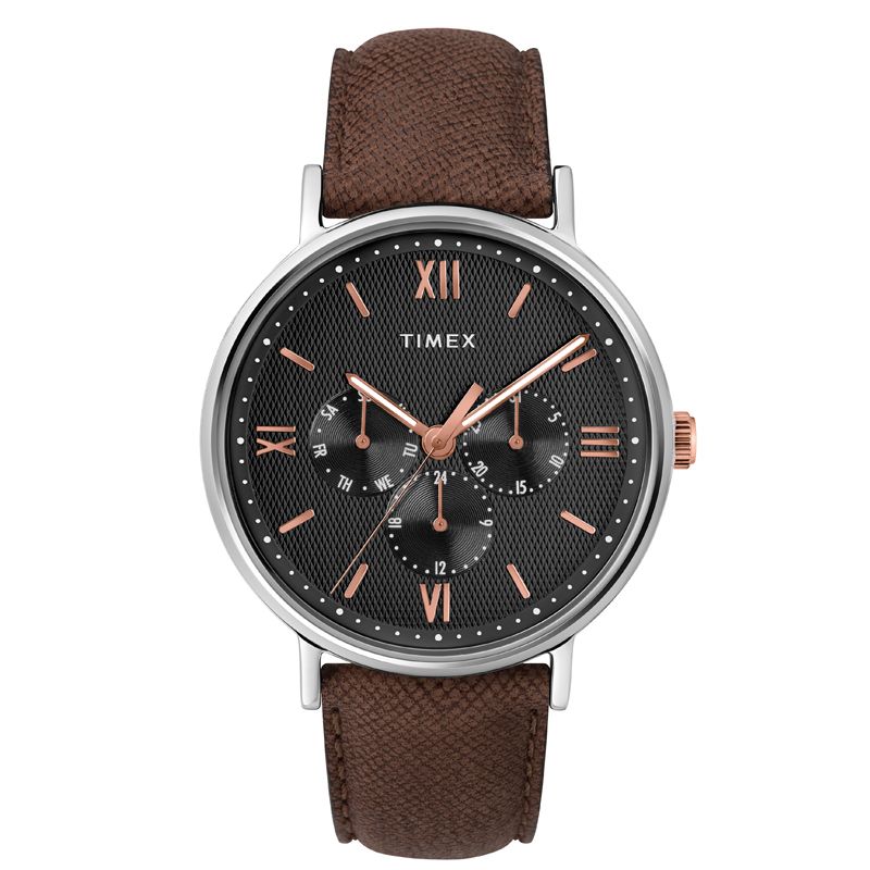 Timex Southview 41mm MultiFunction Leather Brown Strap Watch Buy