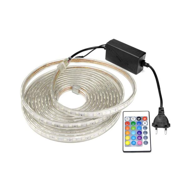 JNC - 10M RGB LED Strip 220v &amp; Remote Control 5050