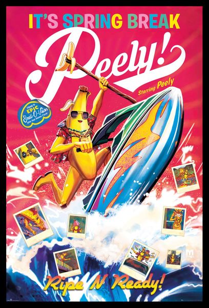 Fortnite - Spring Break Peely Poster with Black Frame