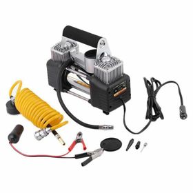 Bunker 12V Double Cylinder Car Inflatable Pump Air Compressor Tire Tool ...