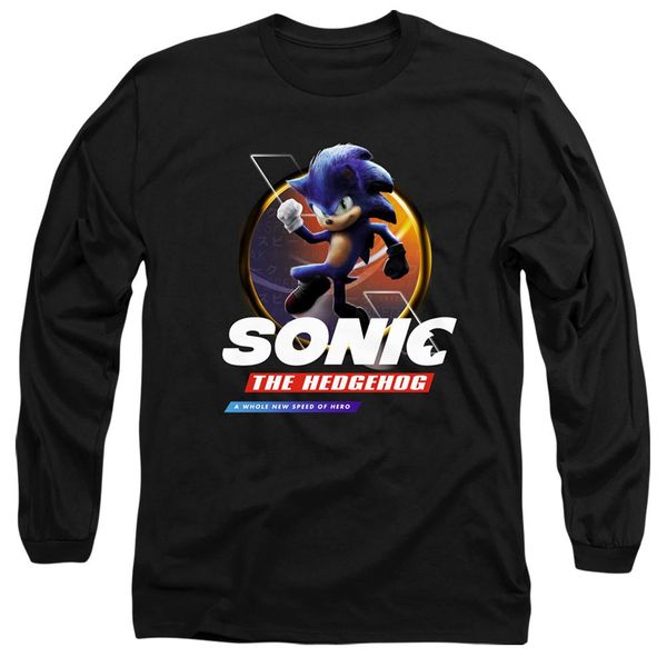 Rock Ts Sonic the Hedgehog - Movie Hero Longsleeve