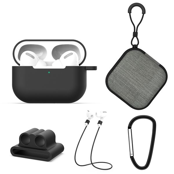 5 in 1 Silicone Earphone Protective Case with Travel Kit for Apple Pods Pro