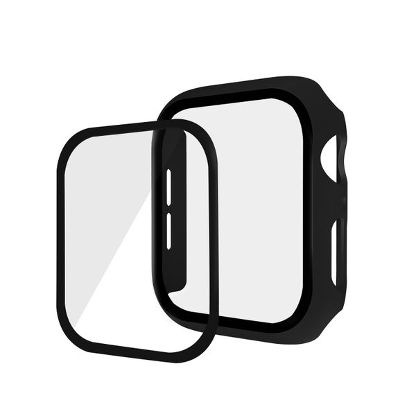 Lito Apple Watch Full Covered Tempered Glass Screen Protector with PC Bumper - 44mm