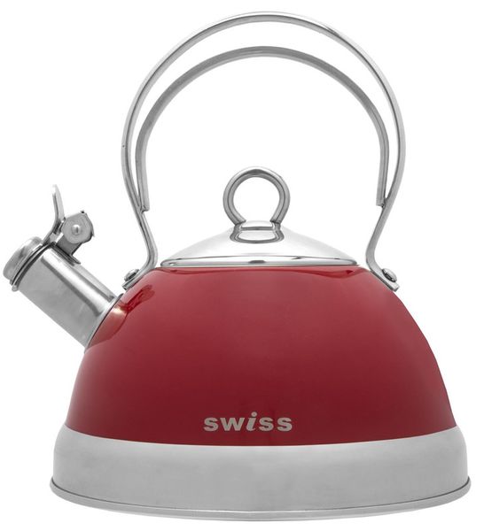 Swiss 2.5LT Gas Gourment Whistling Kettle Red