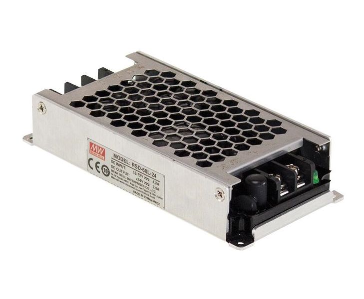 Mean Well, DC/DC Converter, Railway, 1 Output, 60 W, 12 V, RSD-60L-12