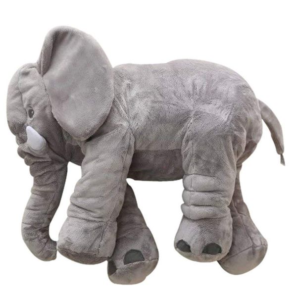 Totland Grey Elephant Pillow Short Plush Pillow - 80cm