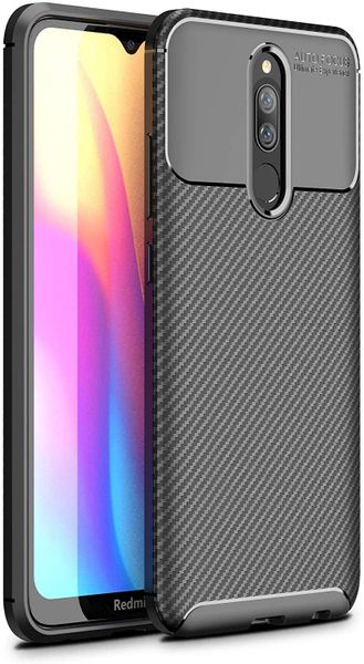 Tekron Premium Shock Resistant Slim TPU Carbon Case for Xiaomi Redmi 8/8A