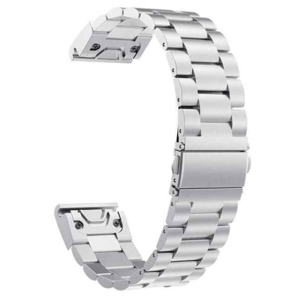 FocusFit S/Steel Strap For Garmin Fenix 5X/6X/7X/ 26mm Quick Fit