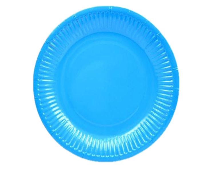 G4A - Round Paper Plate - Blue - Set of 20