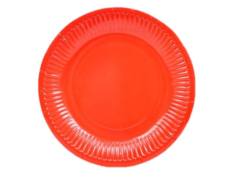 G4A - Round Paper Plate - Orange - Set of 20