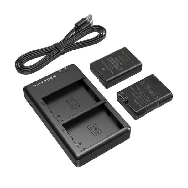 RAVPower Dual 1100mAh Nikon EN-EL14(A) Replacement Battery Charger Set