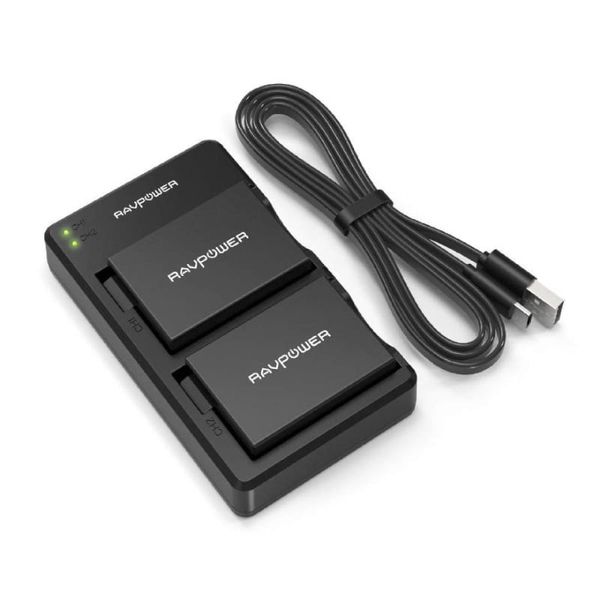 RAVPower Dual 1100mAh Canon LP-E8 Replacement Battery Charger Set