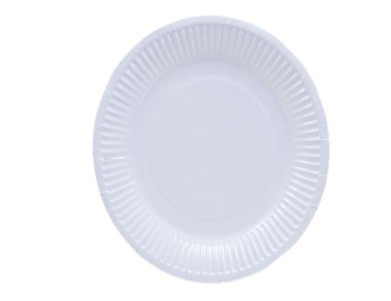G4A - Round Paper Plate - White - Set of 40