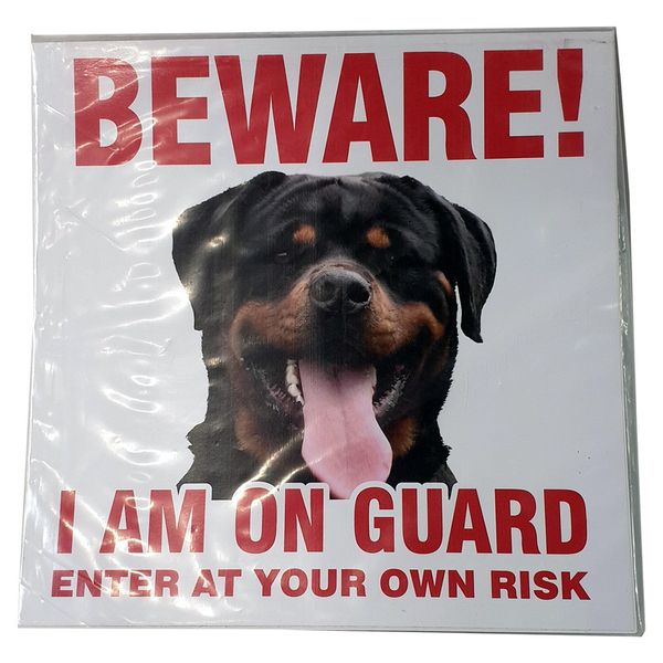 HA. Beware- Rottweiler Gate Sign