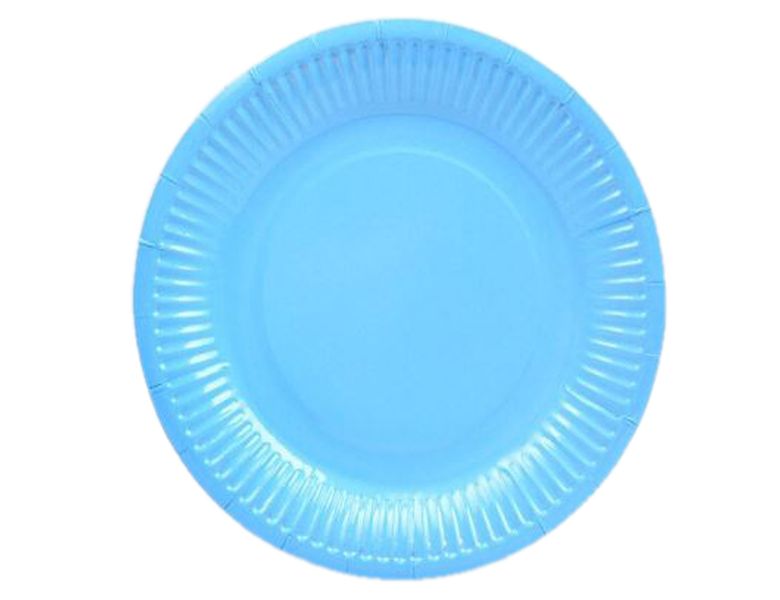 G4A - Round Paper Plate - Blue - Set of 60