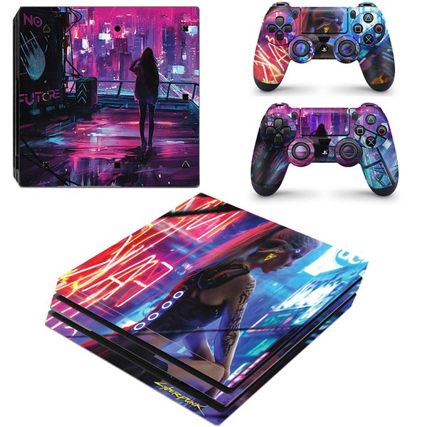 Decal Skin Compatible with PS4 Pro - Cyberpunk (Decal Only)