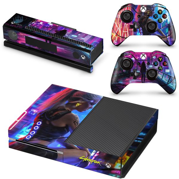 Decal Skin Compatible with Xbox One X - Cyberpunk (Decal Only)