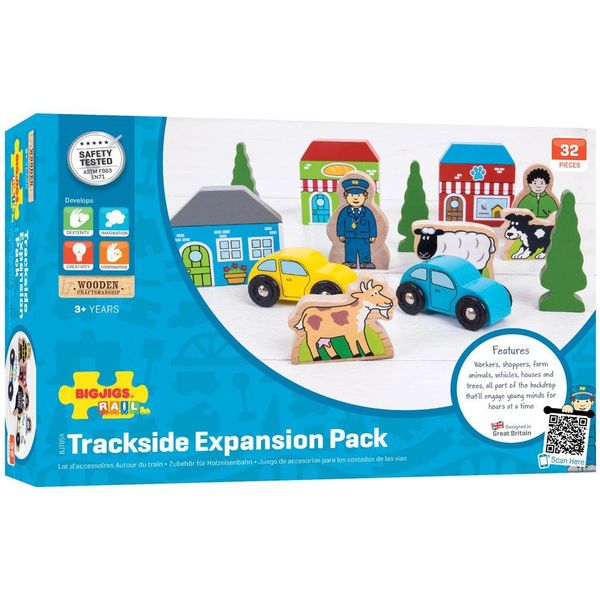 Bigjigs - Wooden Trackside Accessory Set