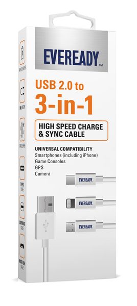 Eveready Charge Cable 3-in-1