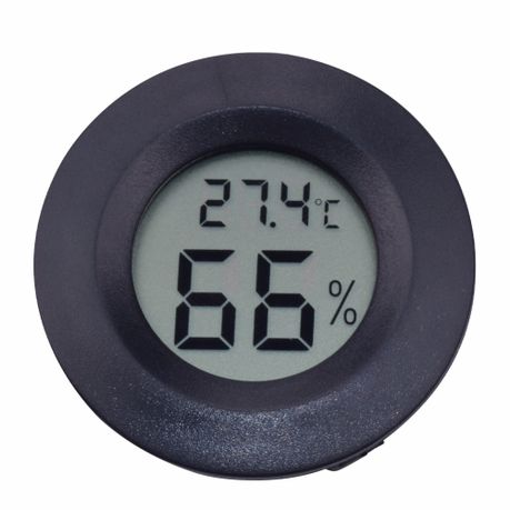 Mini Digital LCD Reptile Temperature Thermometer Hygrometer Humidity Meter  Round