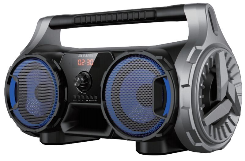 Aiwa Portable Rechargable Bluetooth Speaker- Black