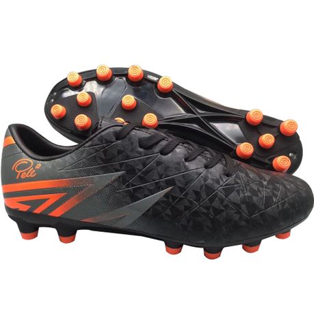 orange soccer boots