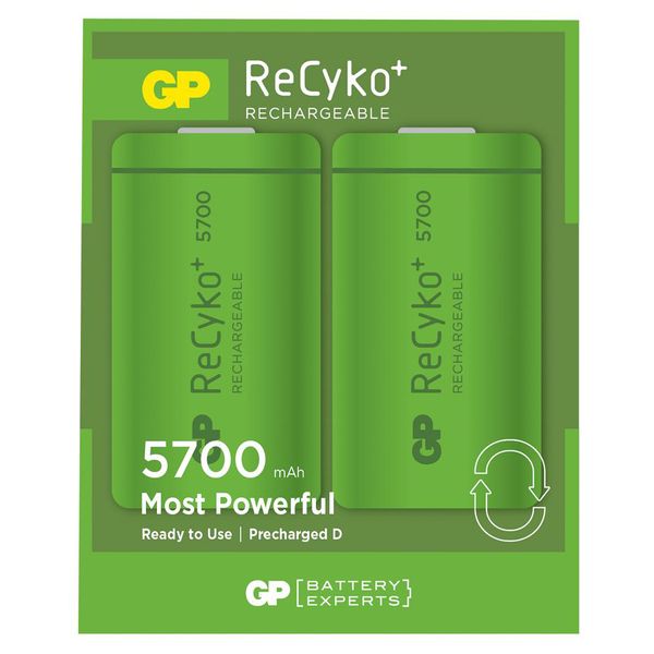 GP Recyko D-Size 5700mAh Rechargeable Card of 2