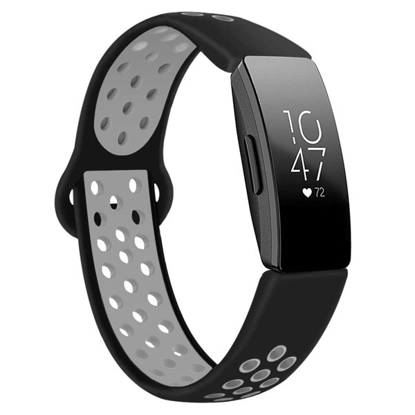 Linxure Fitbit Inspire Silicone Small Replacement Strap - Black