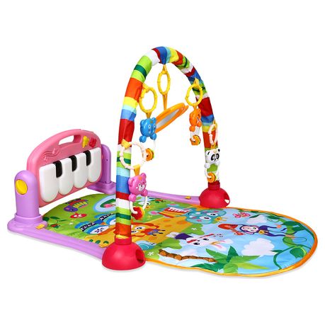 pink baby play gym