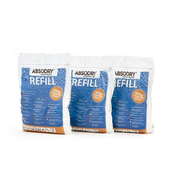 Absodry Moisture Absorber Refill Pack (3 x 450g) MA2050